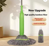 360° Rotating Bamboo Mop | No More Dirty Hands! ✅
